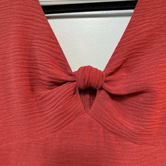 ALTAR'D STATE | Long Sleeve Deep Cut Knot Mini Dress Size Medium - Picture 4 of 11